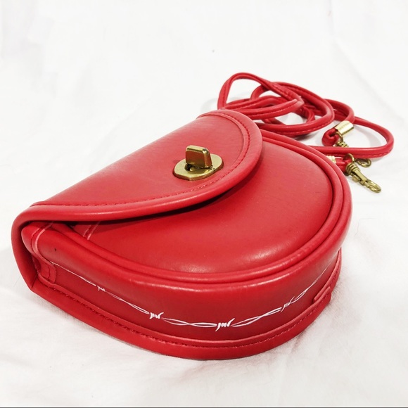 Vintage Handbags - Barbed Wire Leather Turn Lock Convertible Belt Bag